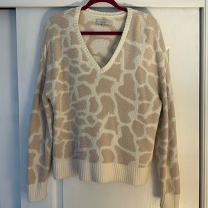 Loft Animal Print Plush Sweater